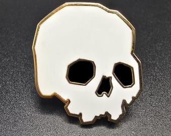 Tiny Human Skull 1" Hard Enamel Filler Pin