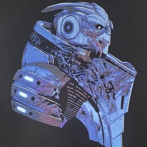 Archangel Garrus Vakarian 11&quot; x 17&quot; Art Print - Original Art
