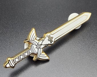 Master Sword - White 2" Hard Enamel Pin