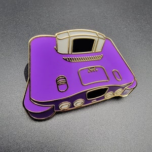 Purple N64 Console - 1.5&quot; Hard Enamel Lapel Pin