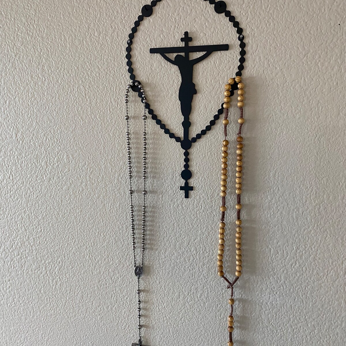Rosary Wall Hanger Catholic Altar Cross Metal Sign Christian - Etsy