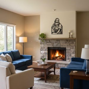 Sacred Heart of Jesus Catholic Alter Metal Sign  Christian