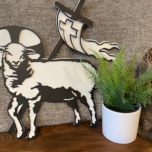Lamb of God Metal Sign Catholic Christian