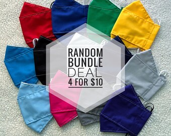 Volltonfarbe Gesichtsmaske [Random Set von 4 Bundle-Angebot]