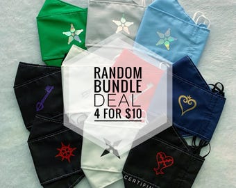 King of Hearts Face Mask [Random Set of 4 Bundle Deal]