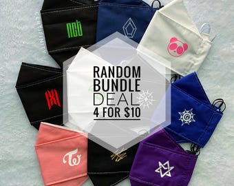 KPop Face Mask [Random Set of 4 Bundle Deal]