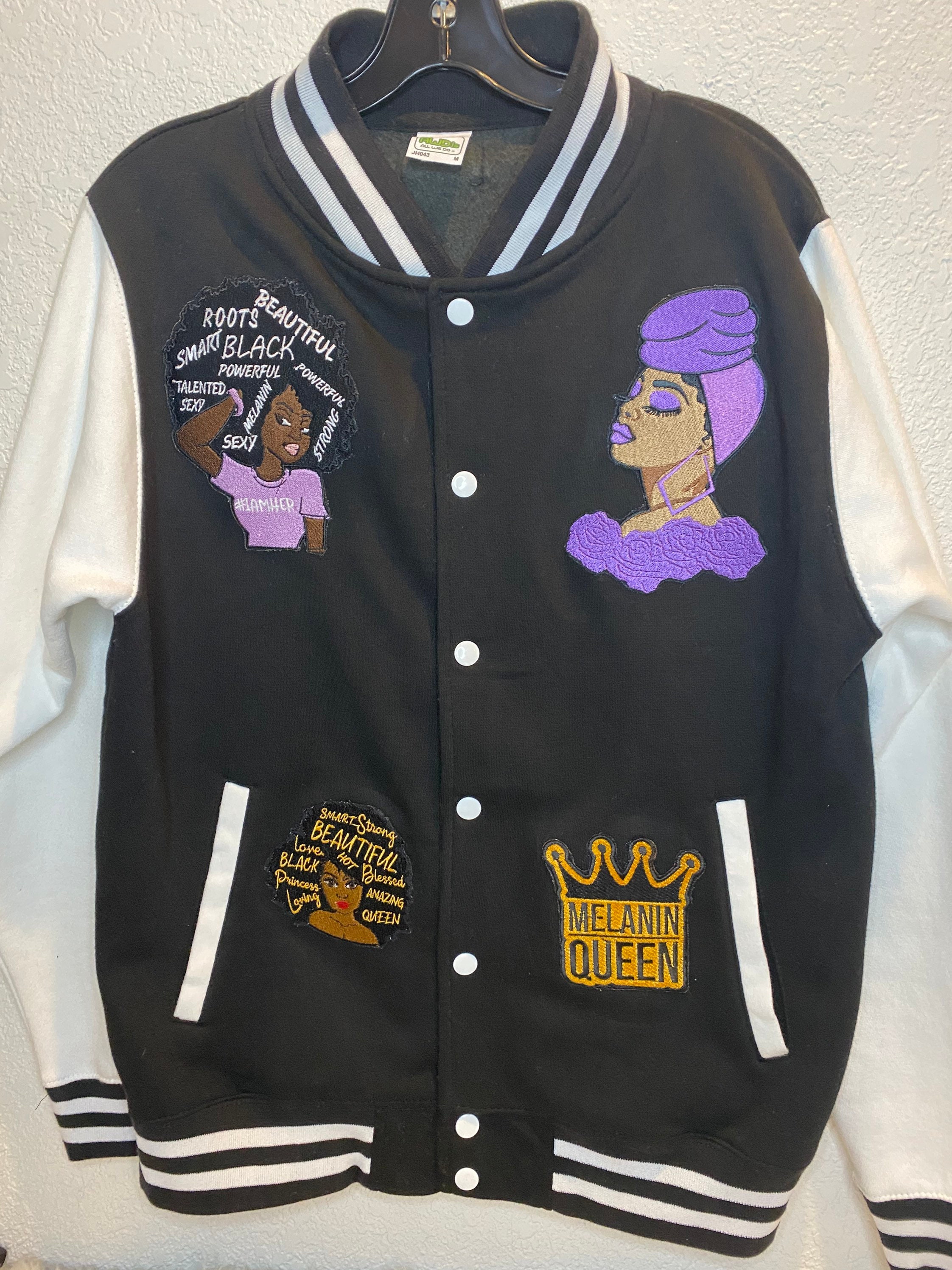 Unisex Varsity Jacket With Embroidery Patches 
