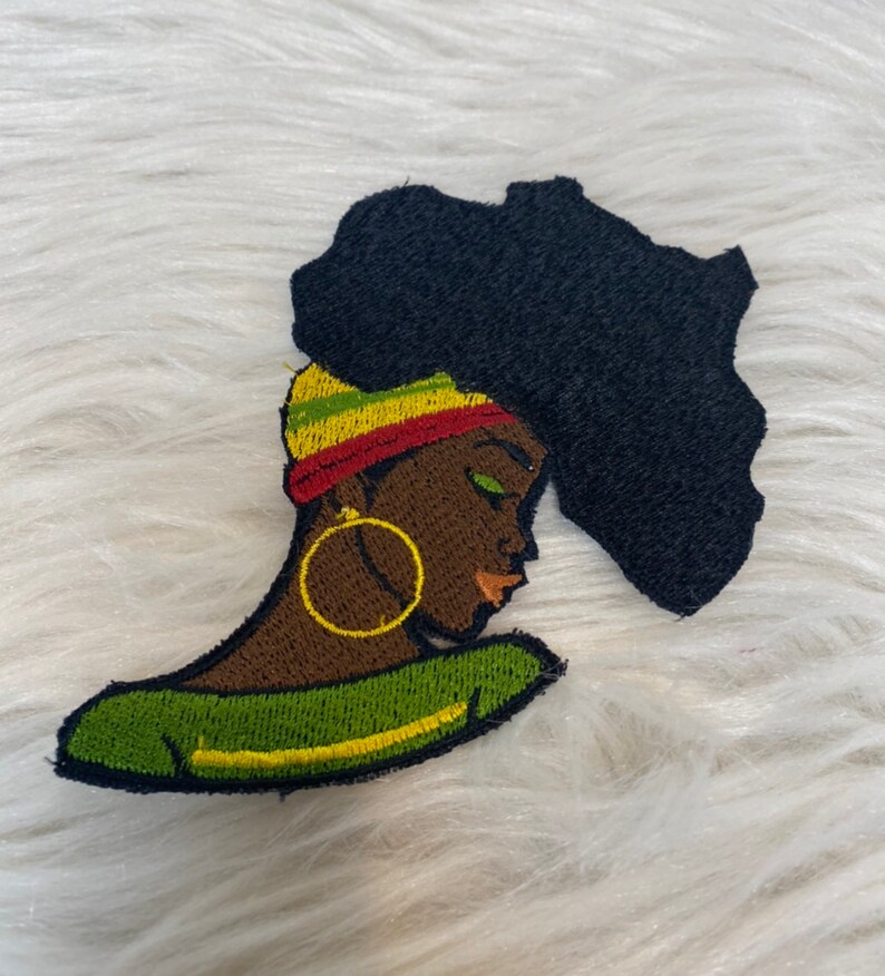 Gifts for her Free Shipping Afro Patches-Black Girl Magic Embroidery Iron on Patches Lay With Dreads Blessed Vibes I Am Her