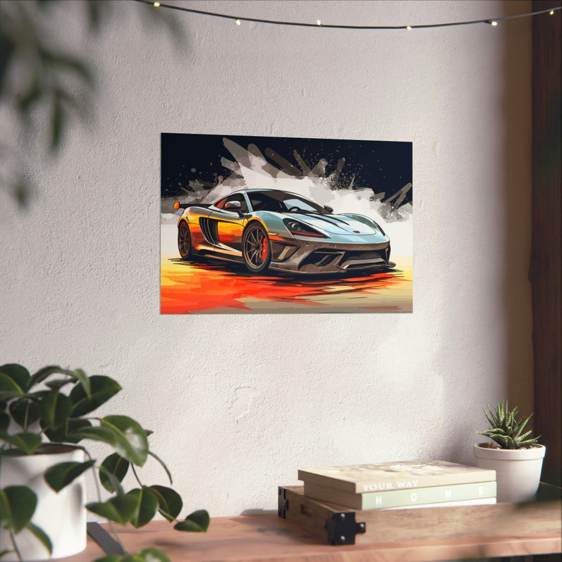 Car Poster, Supercar Sports Car Wall Art Print, Wall Decor Men, Posters for Room Men, Custom Car