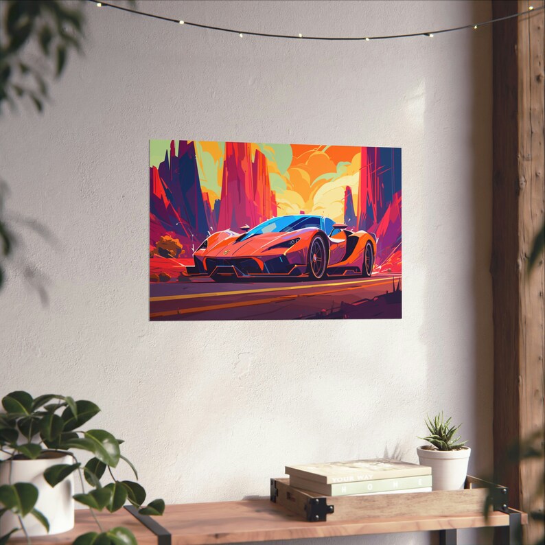 Car Poster, Supercar Sports Car Wall Art Print, Wall Decor Men, Posters for Room Men, Custom Car