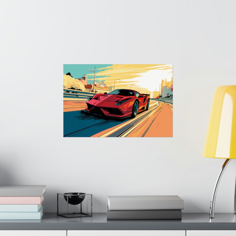 Car Poster, Supercar Sports Car Wall Art Print, Wall Decor Men, Posters for Room Men, Custom Car