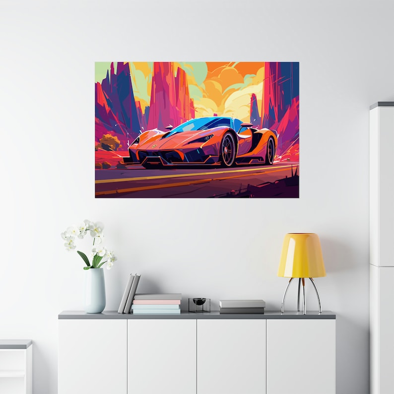 Car Poster, Supercar Sports Car Wall Art Print, Wall Decor Men, Posters for Room Men, Custom Car