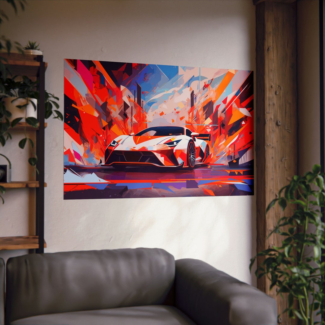 Car Poster, Supercar Sports Car Wall Art Print, Wall Decor Men, Posters