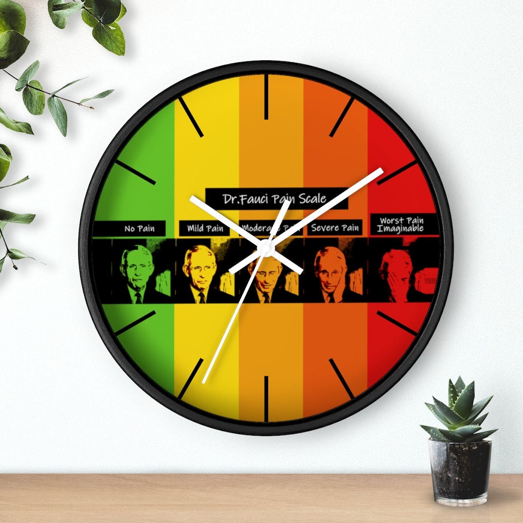 Dr Fauci Pain Scale Funny Parody Clock Perfect For Doctors Etsy