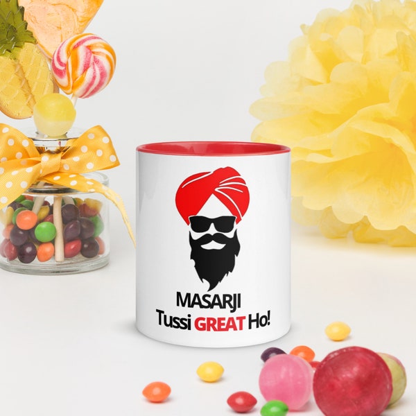 Masarji Tussi Great Ho! Coffee Mug makes the perfect gift for Indian. Desi & Punjabi Uncle - 11oz