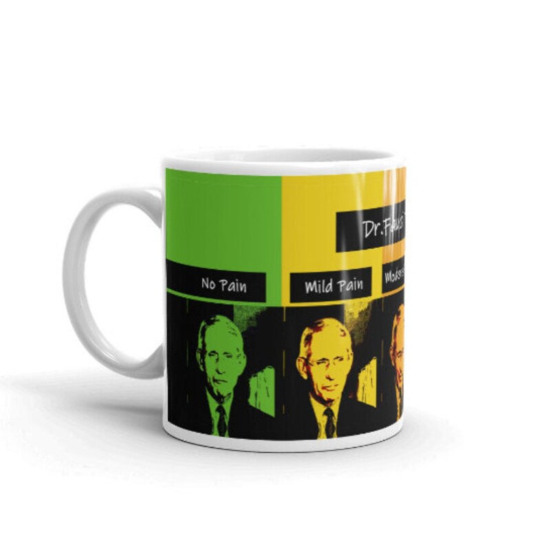 Dr Fauci Pain Scale Funny Parody Mug Perfect For Doctors Etsy