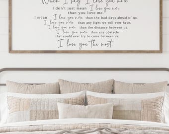 I Love You More Wooden Sign