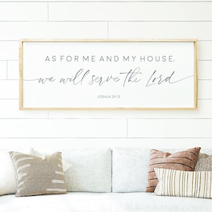 As for Me and My House, Joshua 24:15 Christian Wall Art
