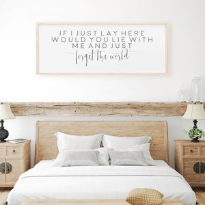 If I Just Lay Here | Romantic Wall Art | Love Quote Sign | Bedroom Decor | Wooden Sign | Anniversary Gift | Couple's Gift | Lyrics | Cozy