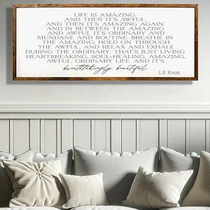 Life Is Amazing Sign – L.R. Knost Inspirational Quote Decor