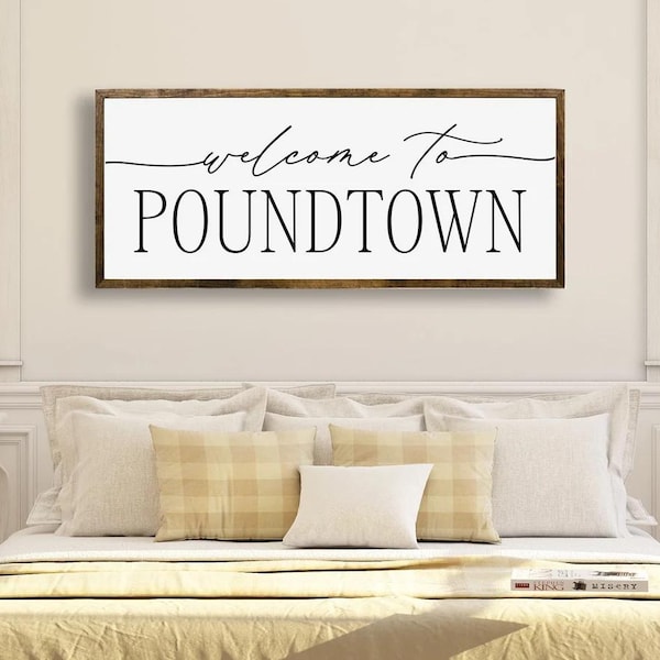 Welcome to Poundtown Sign – Funny Adult Humor Bedroom Decor