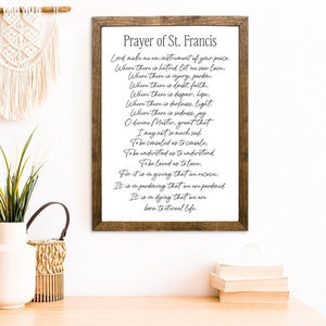 Prayer of St. Francis Wall Art – Inspirational Christian Home Decor
