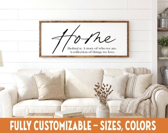 Home Definition Wooden Wall Sign