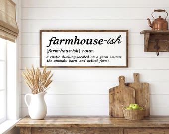 Farmhouse-ish Definition Wooden Sign