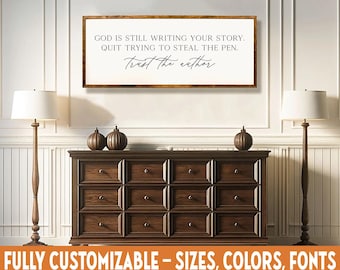 God Is Still Writing Your Story Wood Sign | Uplifting Christian Home Décor