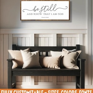 Be Still and Know Sign, Psalm 16:10 Christian Home Art