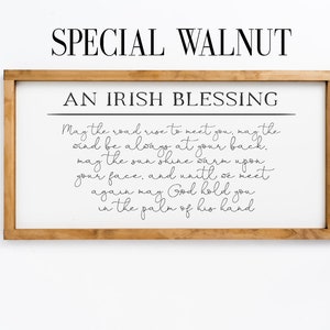 May the Road Rise to Meet You Irish Blessing Wooden Sign Wall Art Home Decor Good Luck Charm Celtic Wisdom Inspirational Quote image 4