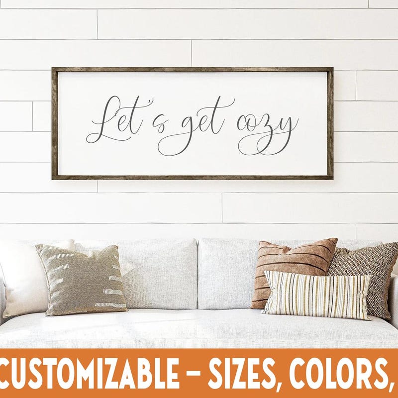Lets Get Cozy Metal Signs - Etsy