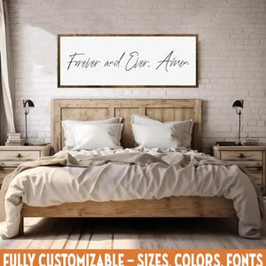 Forever and Ever, Amen” Sign – Modern Rustic Wedding Decor image 1