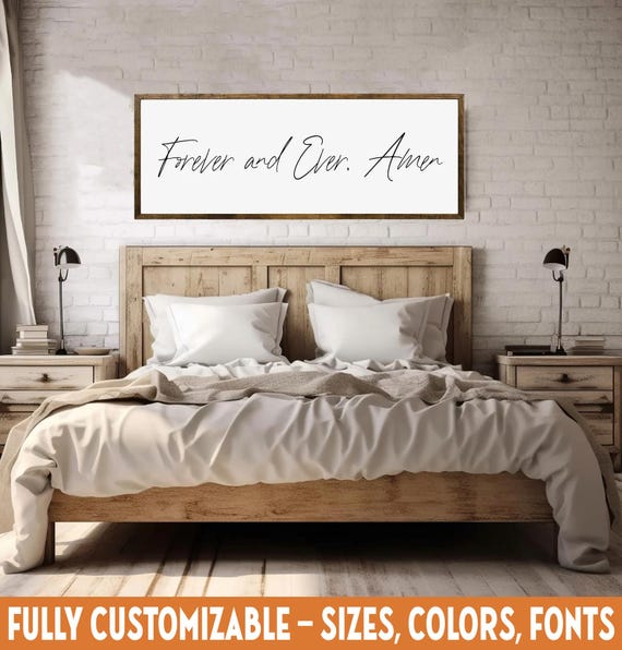 Forever and Ever, Amen” Sign – Modern Rustic Wedding Decor