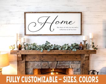 Home Story Quote Wooden Sign