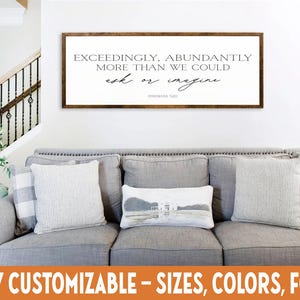 Ephesians 3:20 Scripture Sign – “Exceedingly Abundantly” Christian Decor