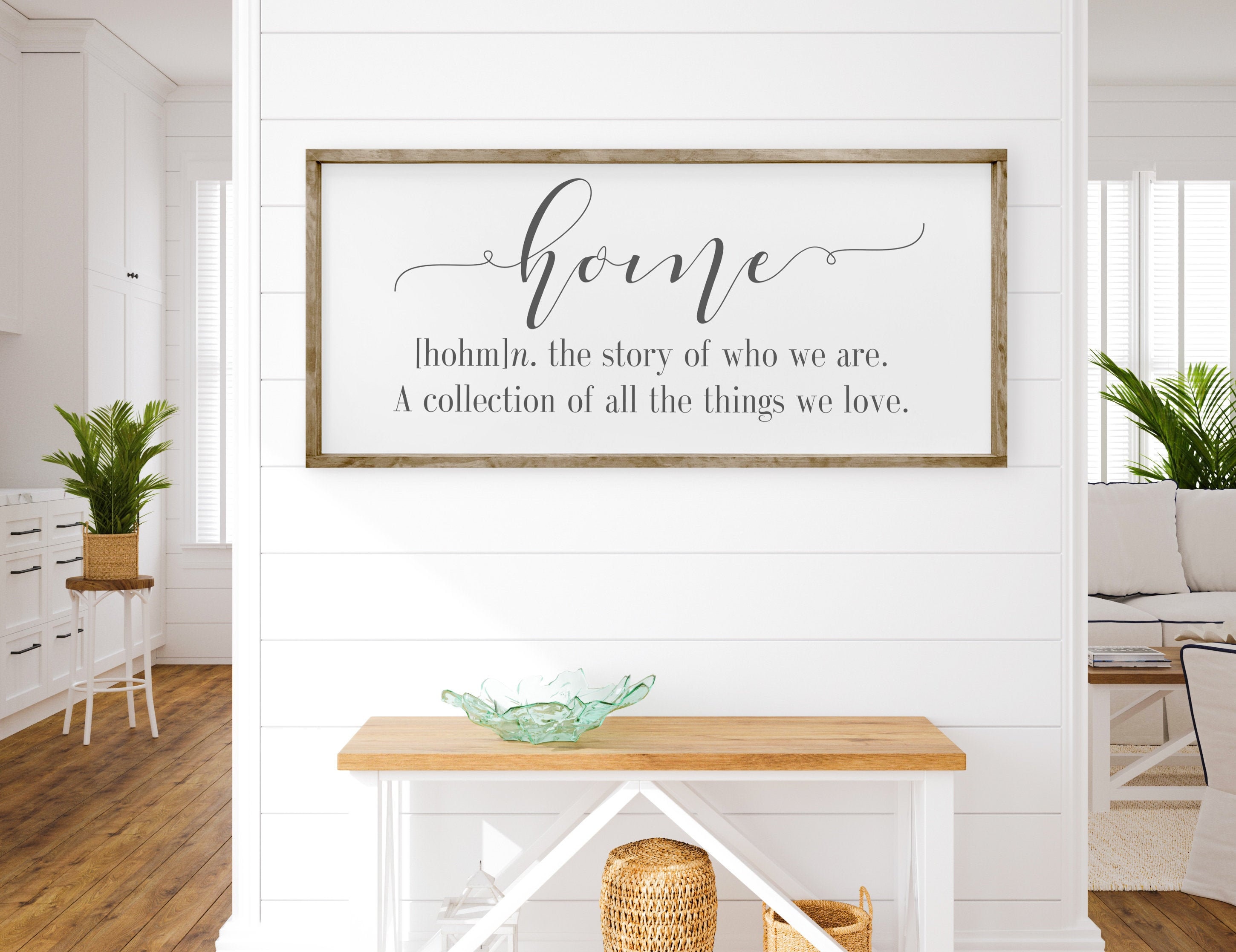 Definition of Home Sign Living Room Sign for Home Farmhouse Etsy