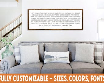Inspirational Mountain Quote Wood Sign | Rustic “Come Back Home” Decor