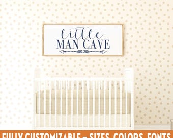 Little Man Cave, Wood Sign, Nursery Room Wall Decor
