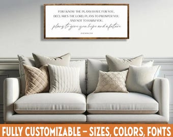 Jeremiah 29:11 Scripture Sign – Christian Wall Art & Farmhouse Decor