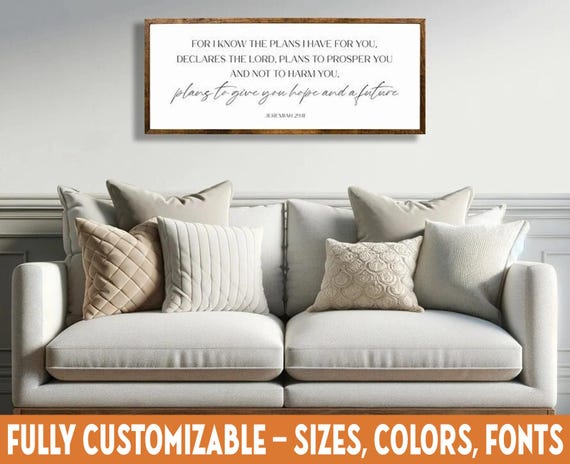 Jeremiah 29:11 Scripture Sign – Christian Wall Art & Farmhouse Decor