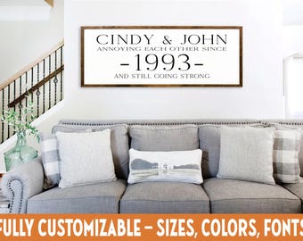 Annoying Each Other Since (Custom est year and Couple names) And still Going Strong | Personalized Blended Family Signs | Perfect Blend Sign