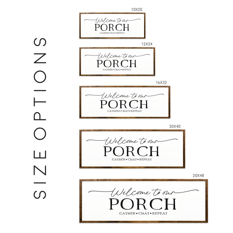 Welcome to Our Porch, Sign – Gather, Chat, Repeat Farmhouse Decor - Etsy
