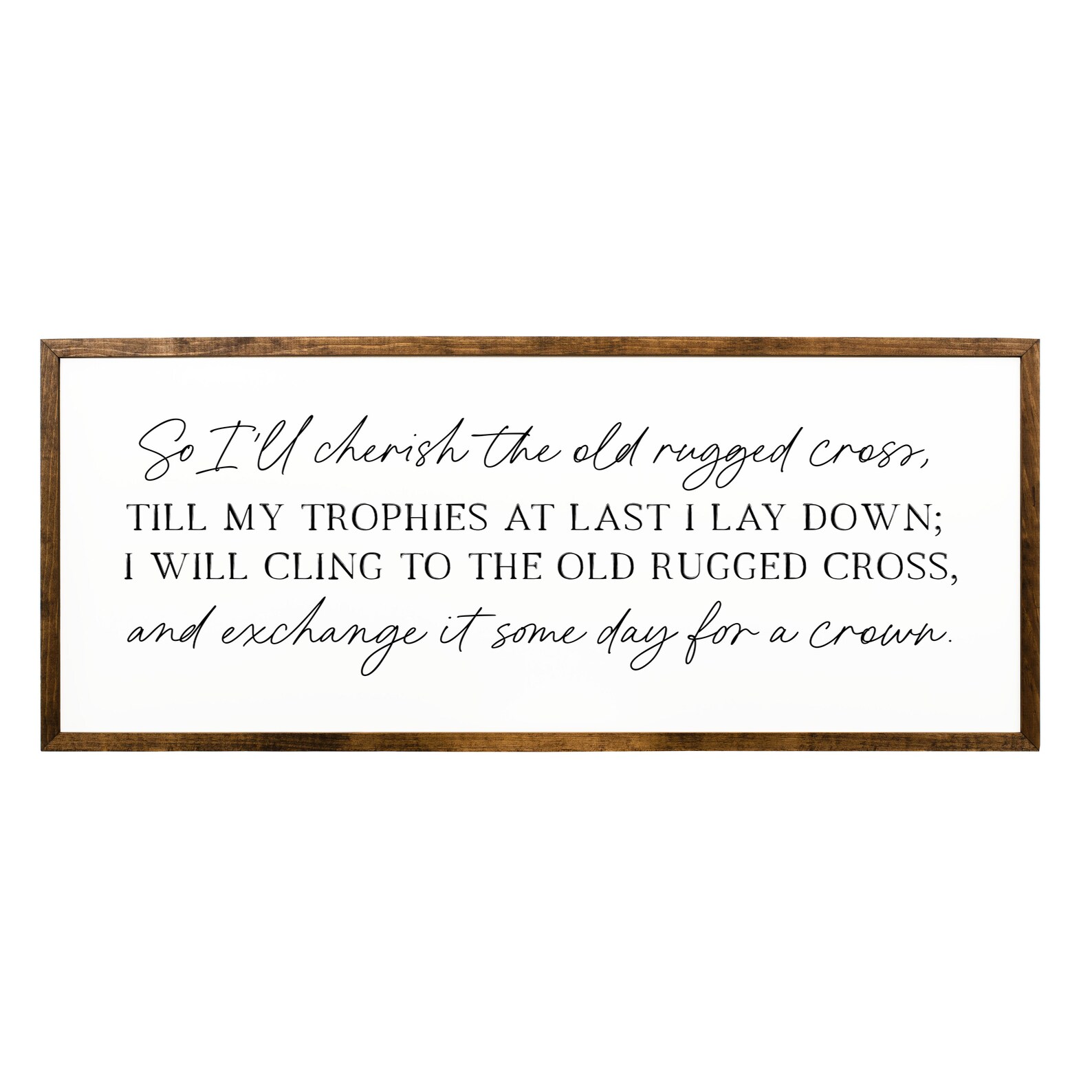 The Old Rugged Cross Hymn Wood Sign | Vintage Christian Wall Art - Etsy