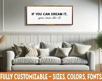 Dream It Do It, motivational wooden wall sign