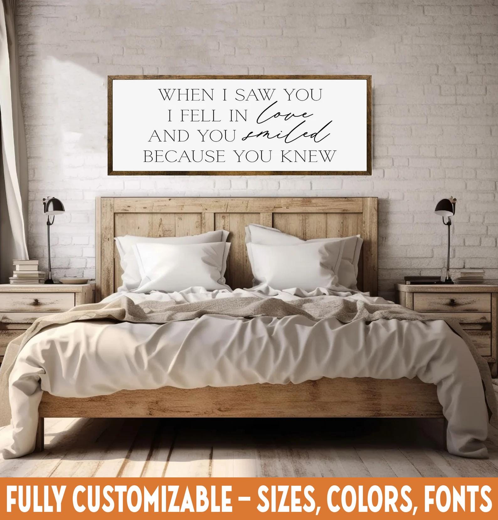 When I Saw You I Fell in Love Sign, Romantic Wedding Décor - Etsy