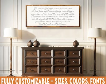 Most Beautiful People Quote Sign – Inspirational Wooden Wall Art