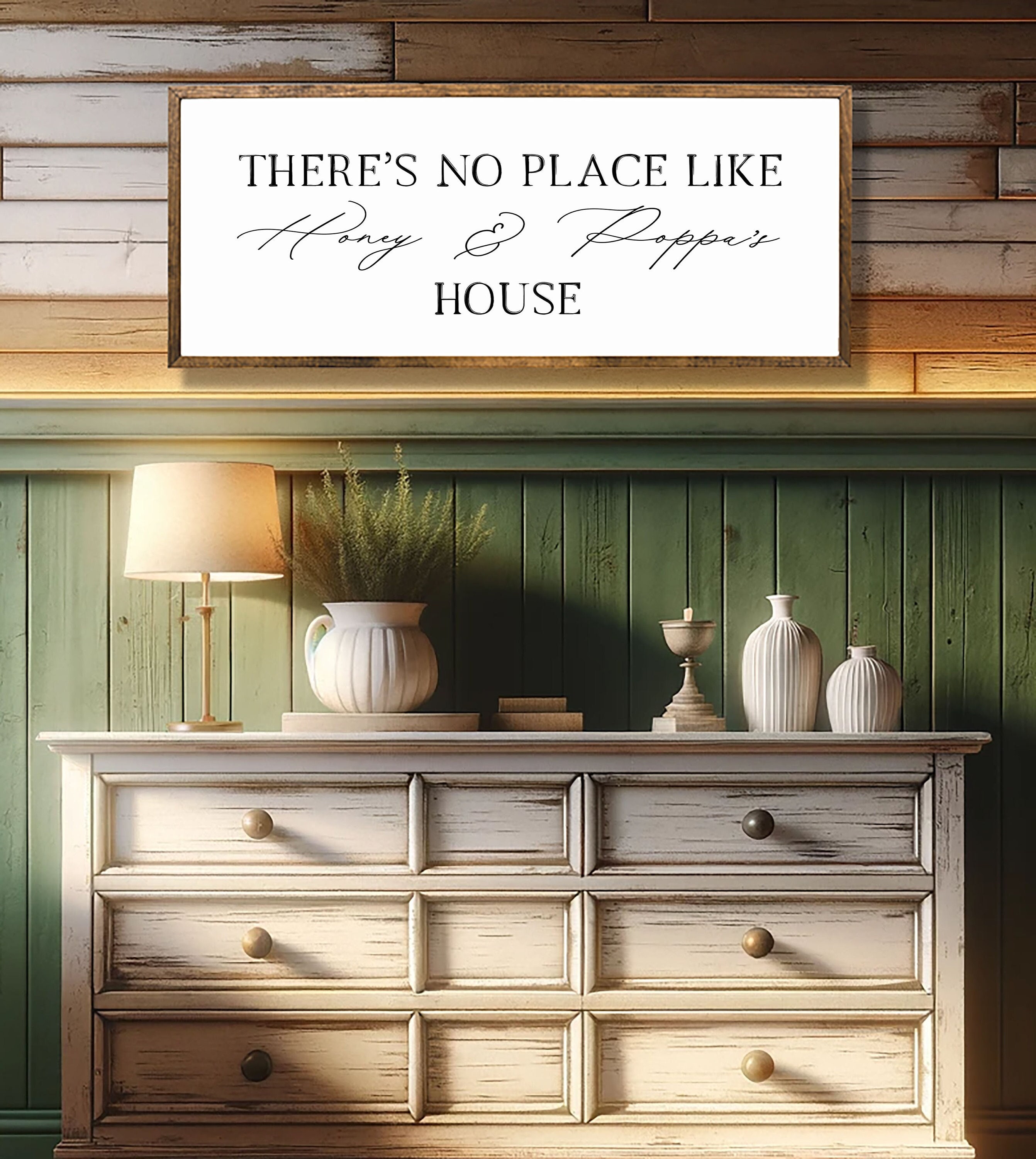 There's No Place Like Grandma & Grandpa's House, Grandma and Grandpa Sign, Gift For Grandma, Grandparents Sign, Grandparents Gift Wood Sign