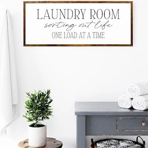 Laundry Room Sign, ‘Sorting Out Life One Load at a Time’ Funny Decor