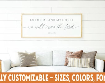 As for Me and My House, Joshua 24:15 Christian Wall Art